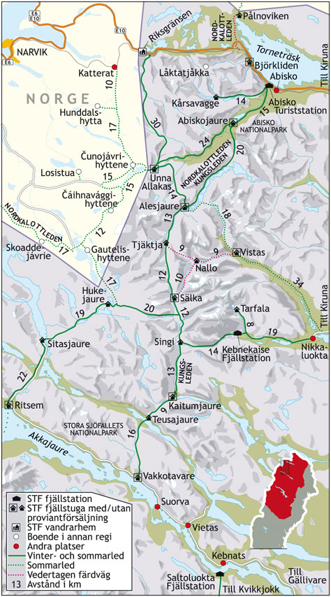 La partie nord de la Kungsleden